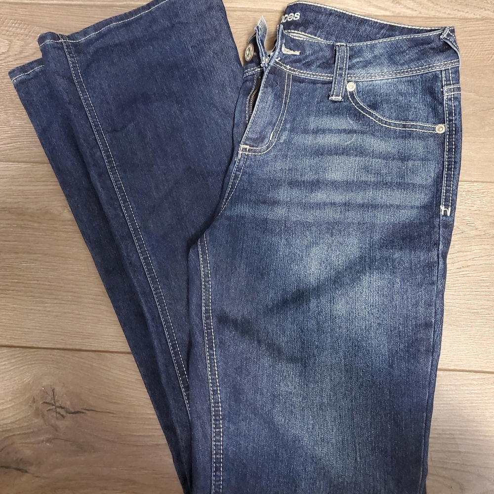 Darker Wash Straight Leg Jeans